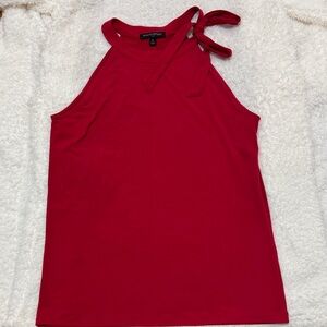 Banana Republic Factory Red Tank Top with Bow Accent